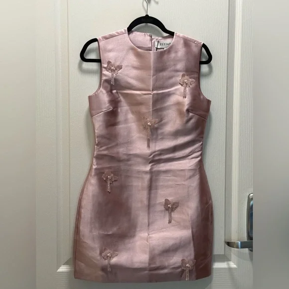 Elliatt Women's Pink Tula Shift Mini Dress Size S NWT formal - Picture 6 of 9